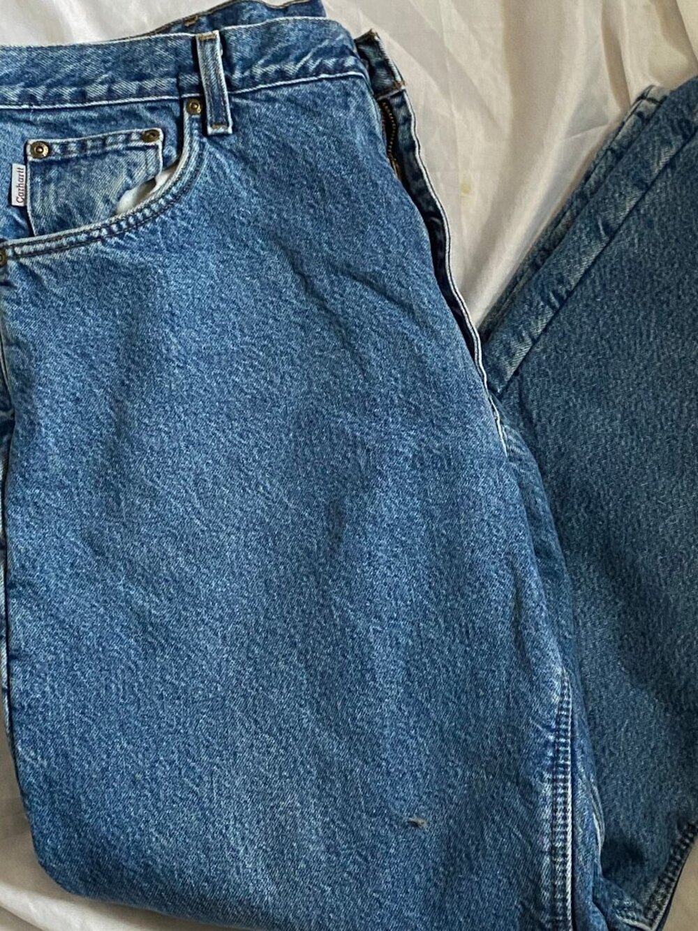 Carhartt B155DST Inside Polyester Lining WorkWear Jeans Mens Size 38 x 32